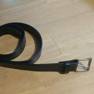 Genuine Leather Men's Black Belt Big & Tall 46-50